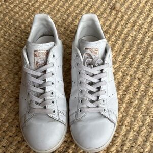 Adidas White Leather Sneakers Stan Smith Rose Copper  and white